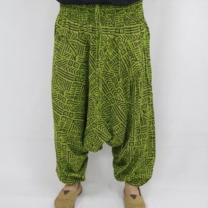 Plus size XXL gestreepte bedrukte katoenen baggy broek, Hmong broek, yoga broek, harem broek, hippie broek, unisex gratis upgrade express verzending