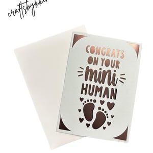 Félicitations pour votre petit humain | cartes de vœux | félicitations | bébé | personnalisé | félicitations | insérer des cartes