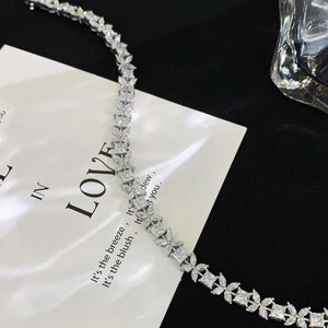 Marquise Emarald Cut Moissanite Tennis Bracelet: 925 Sterling Silver Gold Plated Bracelet