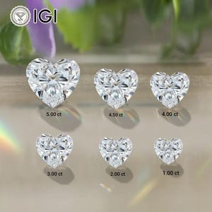 Heart Cut Lab Grown Diamond, 0.50 To 5.00 Carat IGI Certified Diamond, Man Made Diamond For Jewelry Making, Eco Friendly Loose Diamond