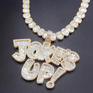 Pingente de carta VVS gelado, pingente de moissanite hip-hop, pingente de diamante de moissanite 3D personalizado, pingente exclusivo masculino, testador de diamante de passagem