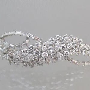 フレンチカットダイヤモンドブローチ アールデコ ラインストーンブローチ カルティエブローチ ヴィンテージ クリスマスブローチ シルバーブローチピン ギフト用オーダーメイドジュエリー