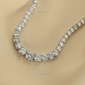 4 mm VVS Moissanite Diamond Tennis Chain, Bransoletka Tenisowa, Diamentowy Naszyjnik Tenisowy, Biżuteria Hip-Hop, Naszyjnik Iced Out, Biżuteria Męska