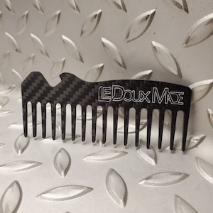 Carbon Fiber Comb Engraved Customizeable