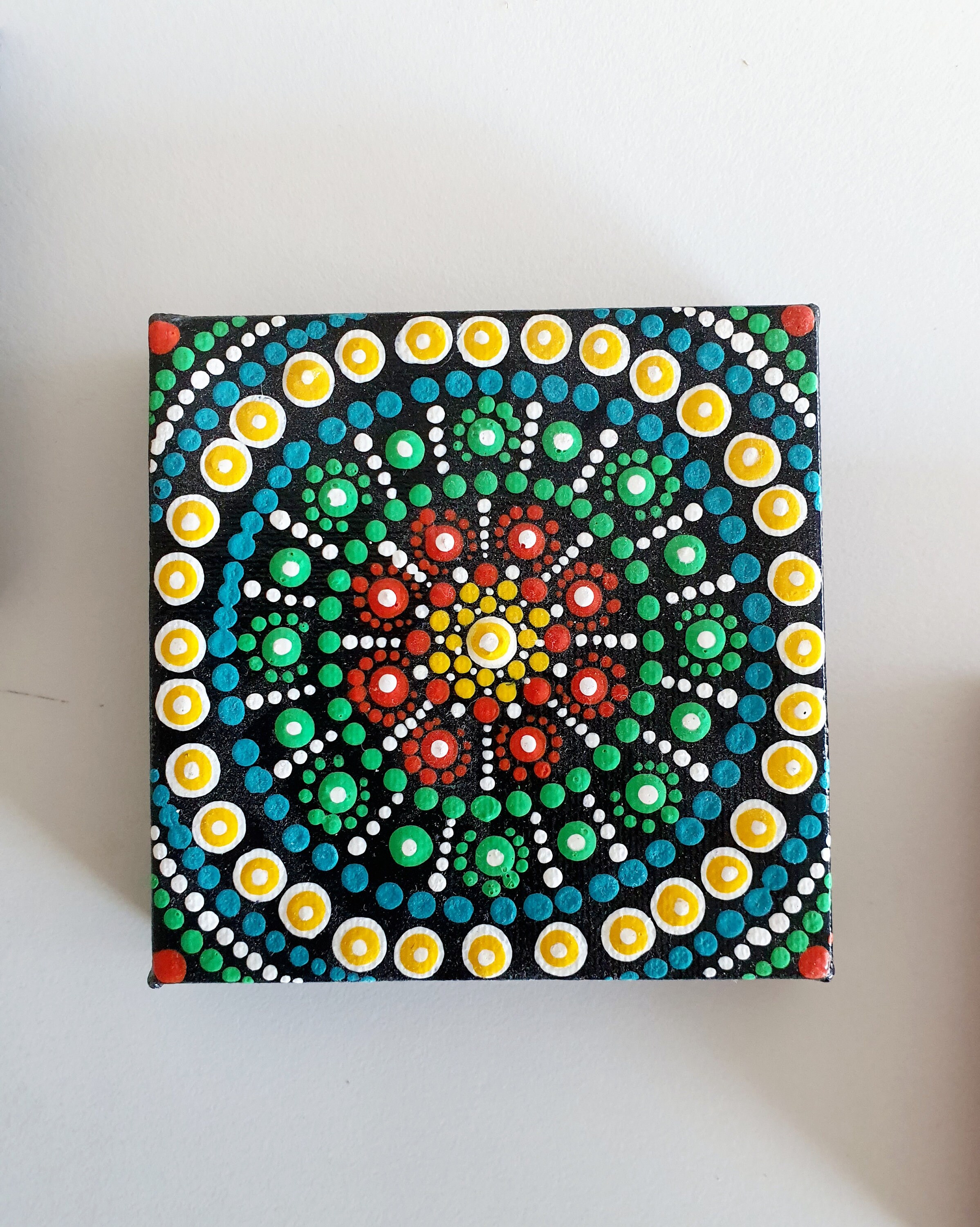 Gallery wall set 3 piece wall art dot art canvas bedroom Etsy