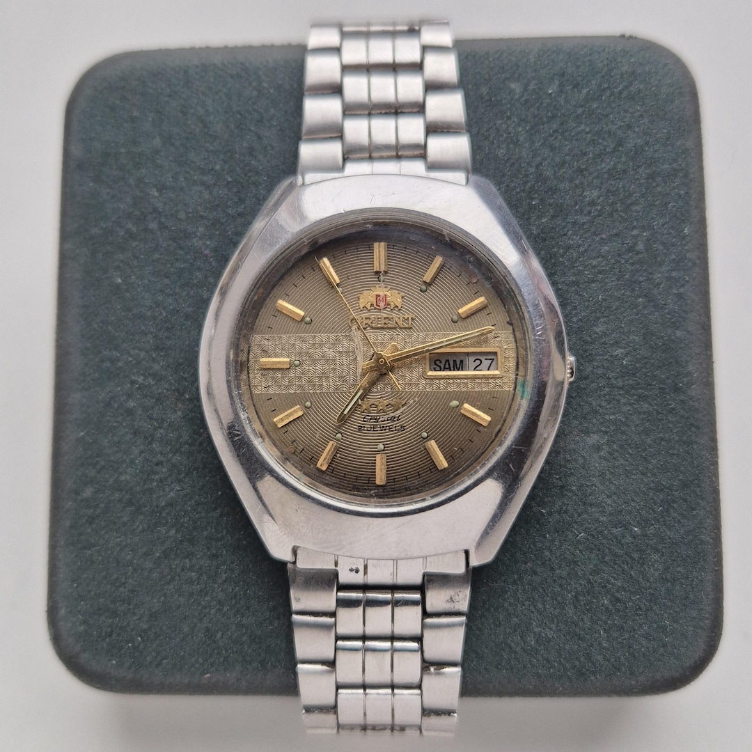 Watch Orient 3 Stars Blue Calendar Automatic Vintage Silver - Etsy