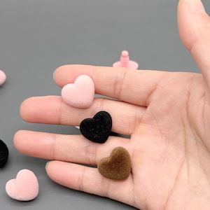 1/5/10 Pcs Narizes adoráveis em formato de coração para ursinhos de pelúcia e brinquedos de pelúcia - Acessórios para bonecas artesanais DIY