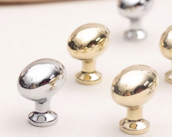 Solid Brass Pigeon Egg Knobs,Bright Gold Silver Egg Knobs,Shiny Drawer Knob,Dresser Knobs,Bathroom Knob,Kitchen Knob,Cabinet Knob Pull