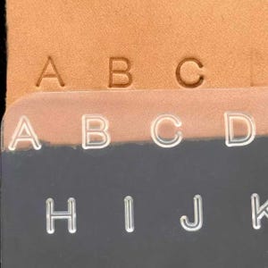 Aviation Plastic Transparent leather printing tool handmade DIY vegetable tanned leather letter and number stamping tool image 1