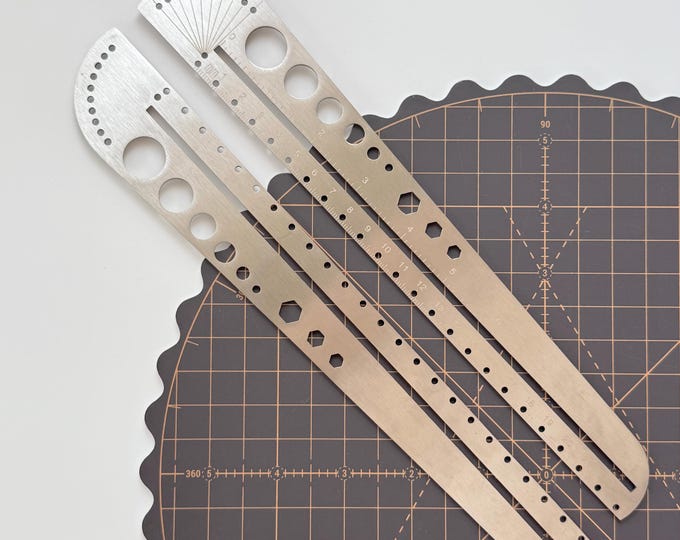 Stainless Steel Multifunctional Ruler: Gauge Protractor, 27cm