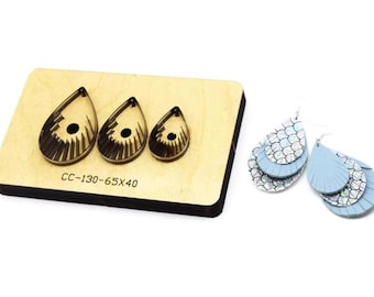 Water Drop Leather Cutting/Punch Die Cut Mold, Handmade Cutters Set: DIY Earrings, Keychain Pendant