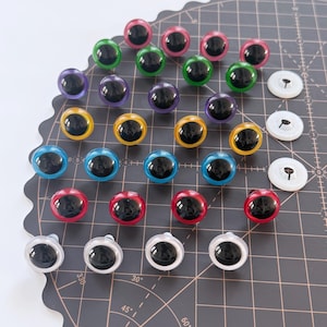Occhi di sicurezza colorati da 5-18 mm - Bambole amigurumi, animali di peluche, occhi artigianali per bambole, orsacchiotti