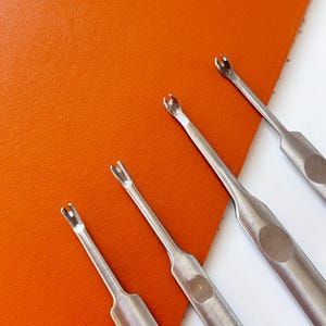 Stainless Steel Leather Groove Digger Tool: U+V Shape Edge Beveler
