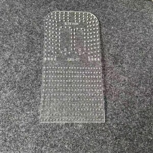Gabarit d'espacement des fers à piquer et à piquer sur le cuir, Outils de travail du cuir, artisanat du cuir, Gabarit pour cuir acrylique 6.75mm