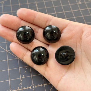 4-20mm Tiny Black Mushroom Buttons: Domed Animal Eyes for Dolls