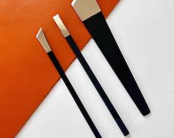 Manganese Steel Leather Paring Knife Set: Skiving Tool, Inclined Blade
