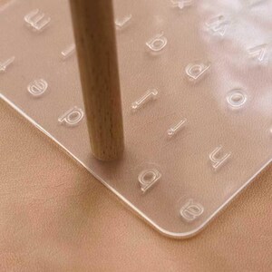 Aviation Plastic Transparent leather printing tool handmade DIY vegetable tanned leather letter and number stamping tool image 2