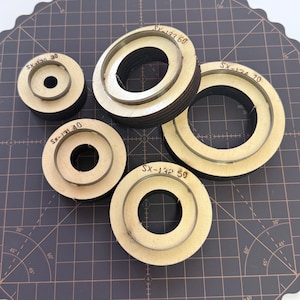 Stampo per fustellatura/taglio in pelle circolare da 30-120 mm, taglierine fatte a mano: legno rotondo