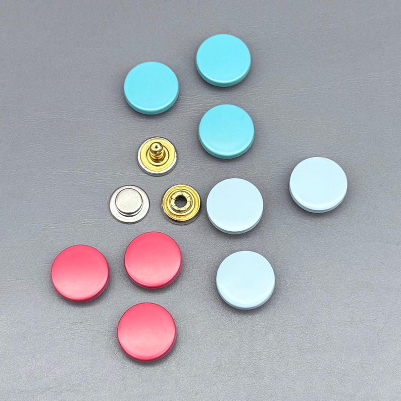 10 Sets - Colorful Snap Button Fasteners: Leather Purse Hardware - Etsy ...
