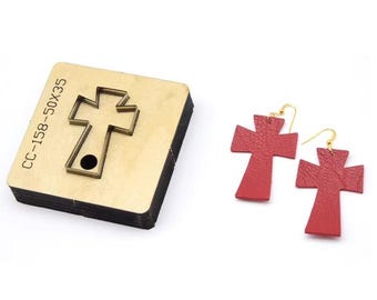 Leather Cutting/Punch Die Cut Mold, Handmade Cutters Set: Heart Earrings, Keychain Pendant, DIY Leathercraft