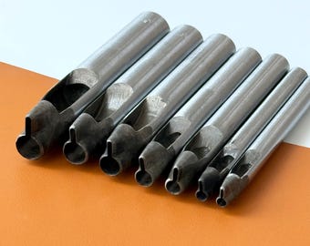Steel Leather Hole Punch Set: Round Belt/Strap Tool (3-9mm) No Polishing