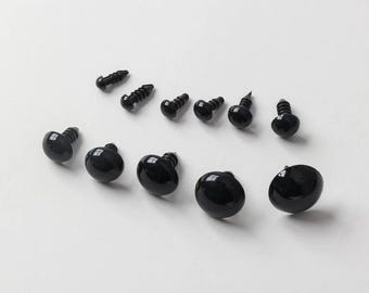 50Pairs Black Safety Eyes for Amigurumi Dolls & Stuffed Animals
