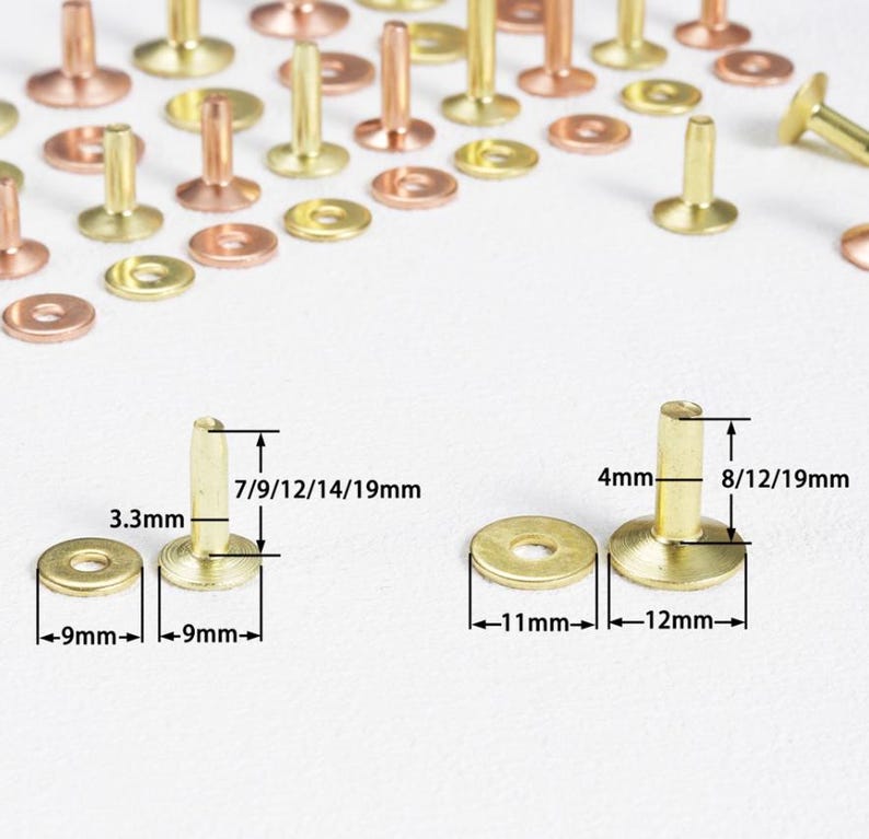 10 Sets Rivets and Burrs Solid - Craft Supplies & Accessories for Belts ...