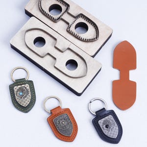 DIY Leather Cutting Die Cut Mold, Leather Punch Die Set, Key Chain Leather Cutting Die, Key Chain/Pendant Leather Crafts Kraft Tool