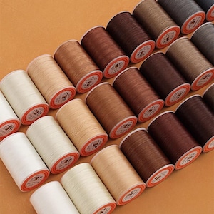 0.35/0.45/0.55mm Round Waxed Polyester Thread for Leather Craft: Hand Sewing, Beading, DIY Jewelry