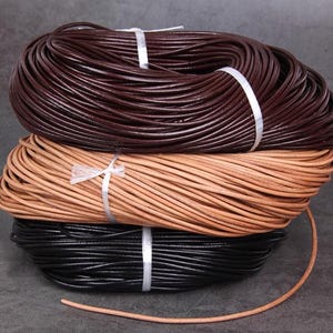 5 Yards echtes Kuhleder Runde String Schnur DIY Armband Zubehör Seil String Rindsleder echte Lederschnur-5/6/7/8 mm Breite
