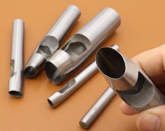 Ellipse Leather Hole Punch: Durable Steel Craft Tool
