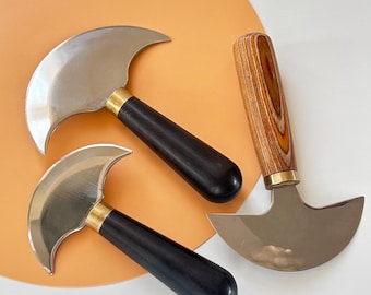 Ultra Sharp Leather Skiving Knife: Round Head Craft Cutting Tool