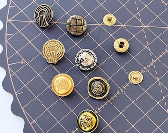 Sets van 5/10: retro drukknopen: hardware leren portemonnee