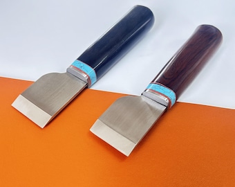 High-Speed Steel Leather Craft Knife: Sandalwood Handle, Skiving, Paring
