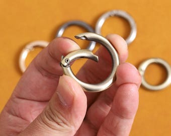 10Pcs Metal Spring Gate O Ring Clasp: Zinc Alloy Snap Hook
