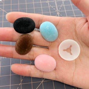 1/5/10 Pieces Oval Flocking Safety Nose - DIY Plush Doll, Teddy Bear Making