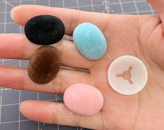 1/5/10 Pieces Oval Flocking Safety Nose - DIY Plush Doll, Teddy Bear Making