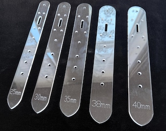 25/30/35/38/40mm width Acrylic Belt Patterns Templates for Belt Making, DIY, Handcraft, Leatherwork