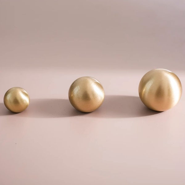 Boutons ronds, boutons de boule en laiton massif, boutons d’or, bouton de tiroir de sphère, boutons de tiroir, boutons de commode, bouton de salle de bains, bouton de cuisine, boutons de mini boule