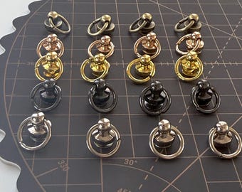 5/10/20 Sets Brass Swivel Post Screw Connectors: Wallet, Lanyard, Bag Hardware