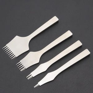 SKD11 Form Stahl Hochwertige Leder Stitching Meißel, Französisch Stil Leder prickeln Eisen, Locher und Meißel Set Leder Werkzeuge DIY