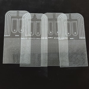 Gabarit d'espacement des fers à piquer et à piquer sur le cuir, Outils de travail du cuir, artisanat du cuir, Gabarit pour cuir acrylique image 3