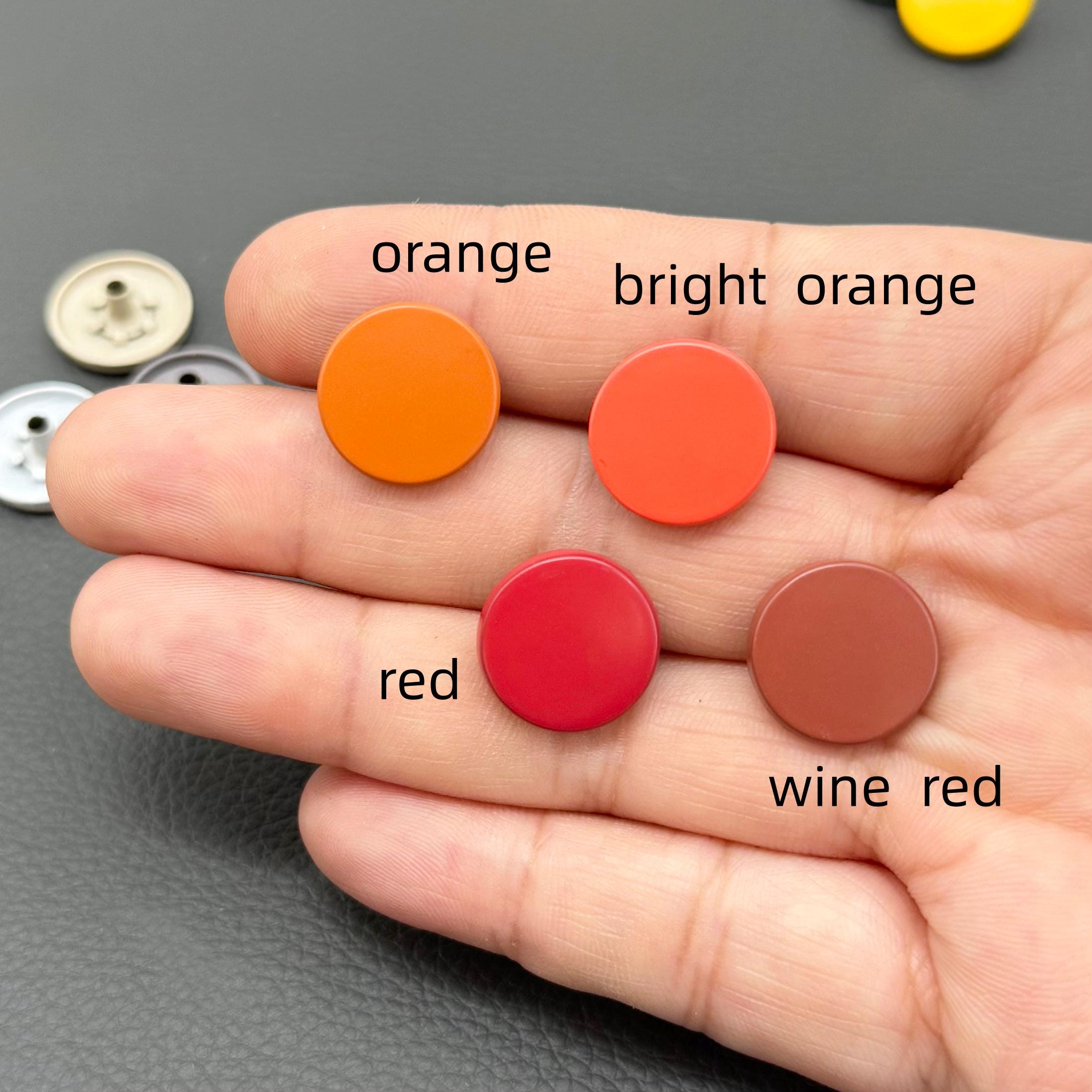 10 Sets - Colorful Snap Button Fasteners: Leather Purse Hardware - Etsy
