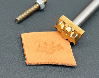 Bat Brass Hot Foil Stamp Die for Embossing Leather Paper Card Making Halloween Craft (Optional Rod)