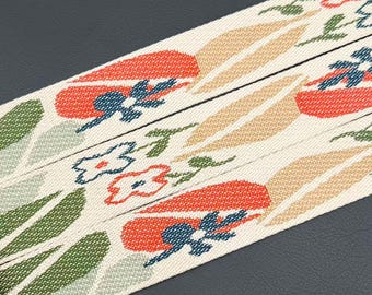 38mm Wide Floral Pattern Webbing, Backpack Shoulder Strap / Guitar Camera Shoulder Strap