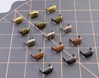 10/50/100Pcs Solid Brass Prong Rivet Studs, Nailheads Studs Claws Rivets, for Leather Clothes Shoes Bag Crafts