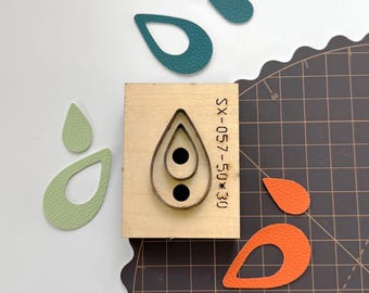Water Drop Leather Cutting/Punch Die Cut Mold, Handmade Cutters Set: DIY Earrings, Keychain Pendant