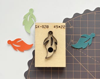 Leaves Leather Cutting/Punch Die Cut Mold, Handmade Cutters Set: DIY Earrings, Keychain, Pendant
