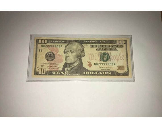 10 Dollar Bill 17 Nice Almost Solid Serial Etsy 10 Dollar Bill 17 Nice Almost Solid Serial Etsy