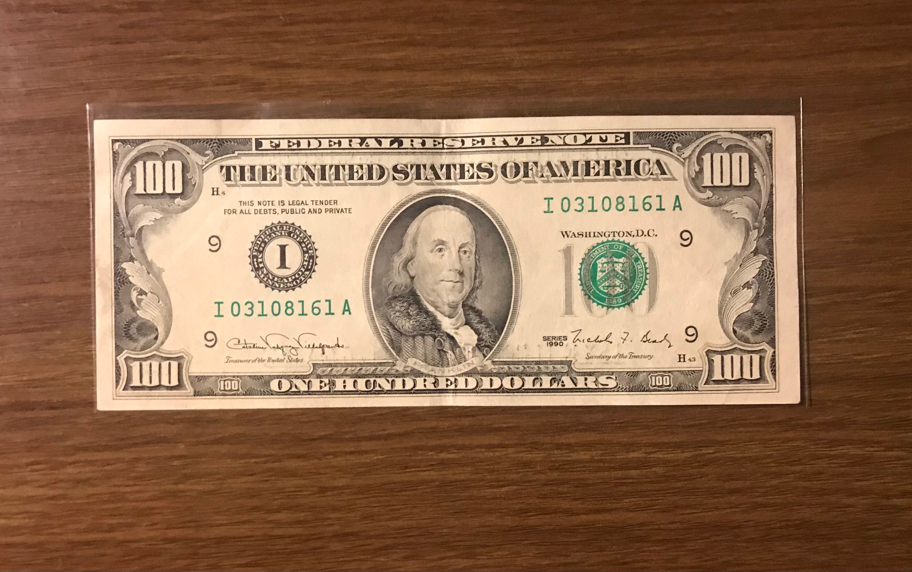 Old hundred dollar bill discount